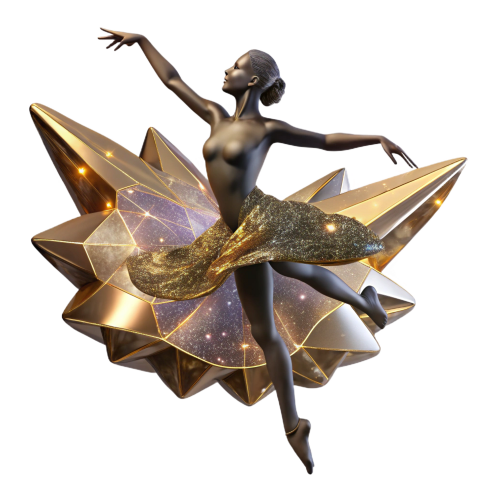 beautiful contemporary Silhouette of a Ballet Dancer Cutout with Graceful Pose high resolution png