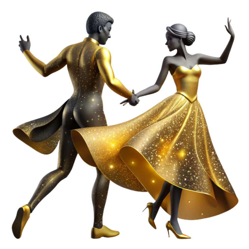 beautiful rustic Silhouette of a Dancing Figure Cutout with Flowing Movement high quality png