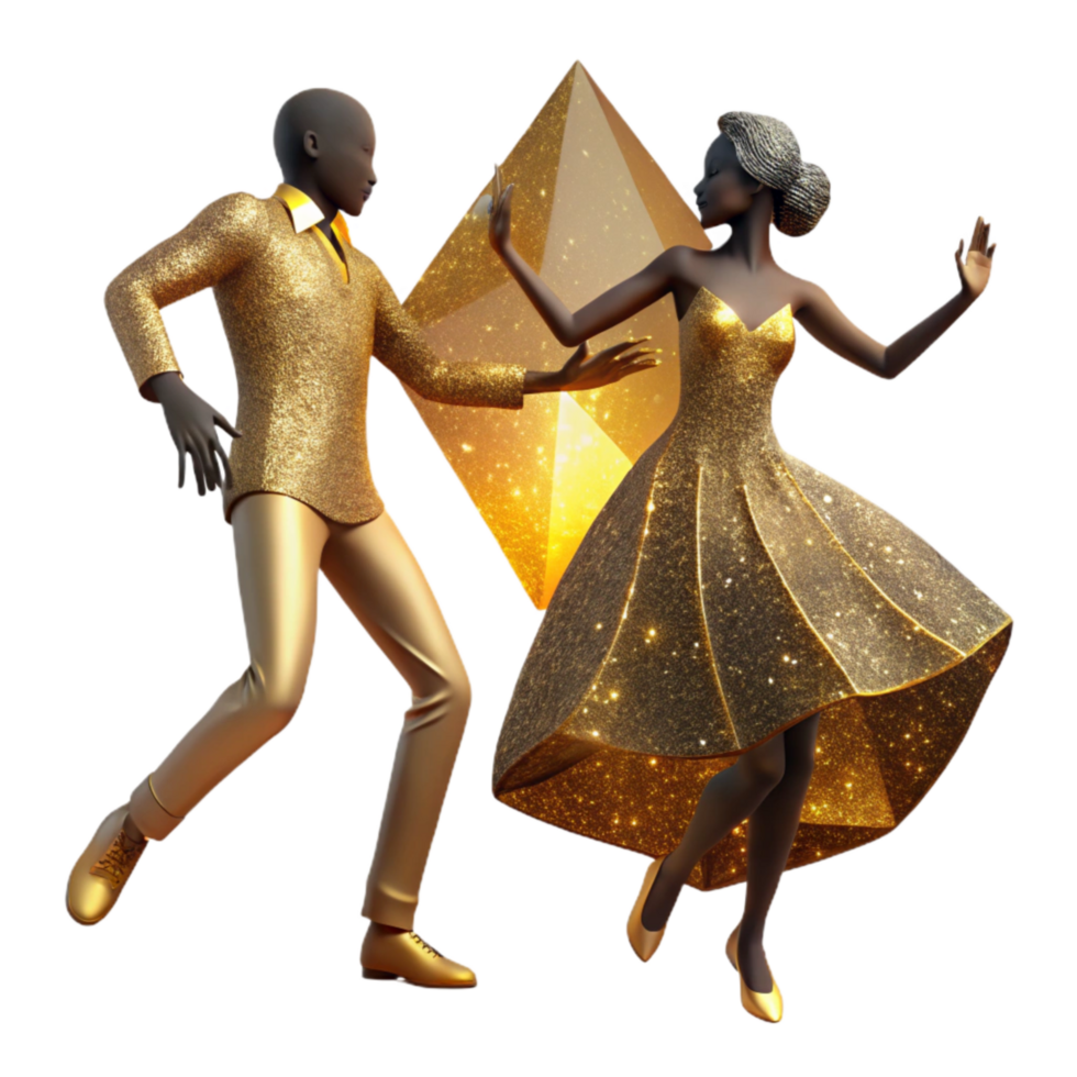 impressive modern Silhouette of a Dancing Figure Cutout with Flowing Movement high resolution png