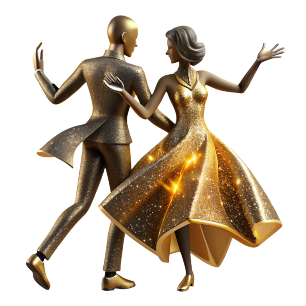 stunning classic Silhouette of a Dancing Figure Cutout with Flowing Movement detailed png