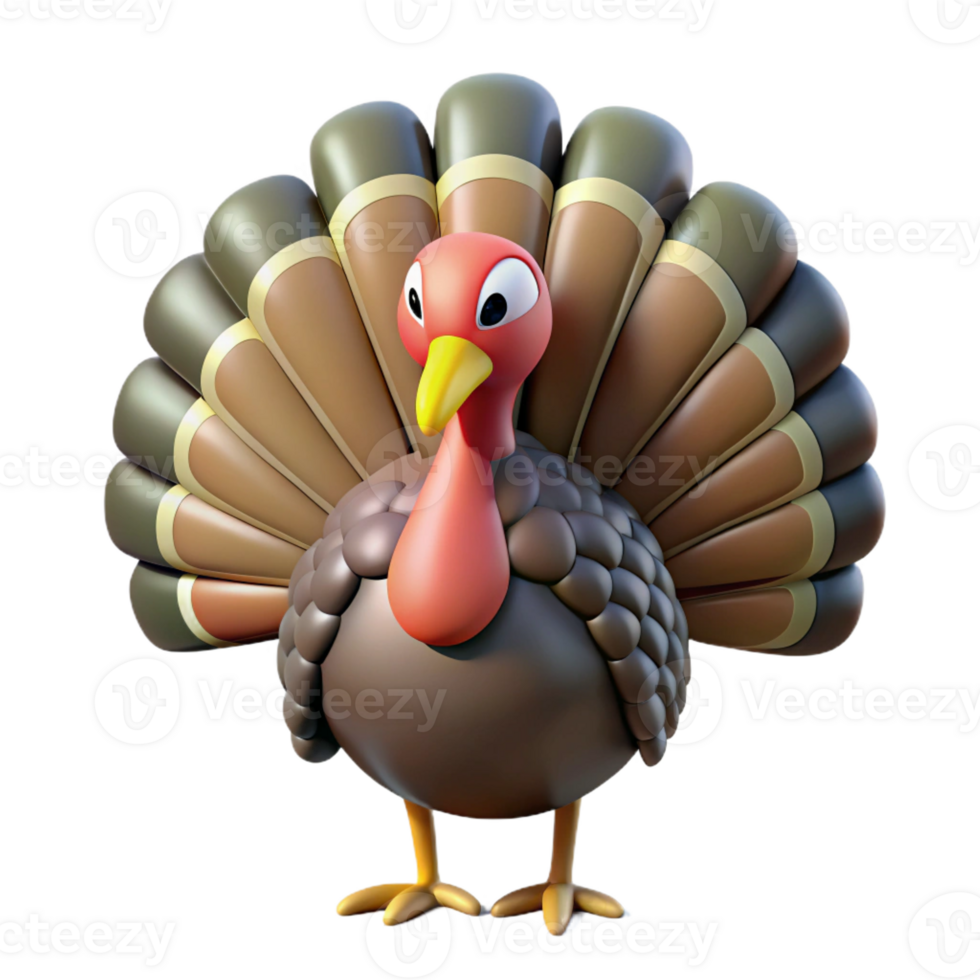 vibrant abstract A turkey with its feathers fanned out original png