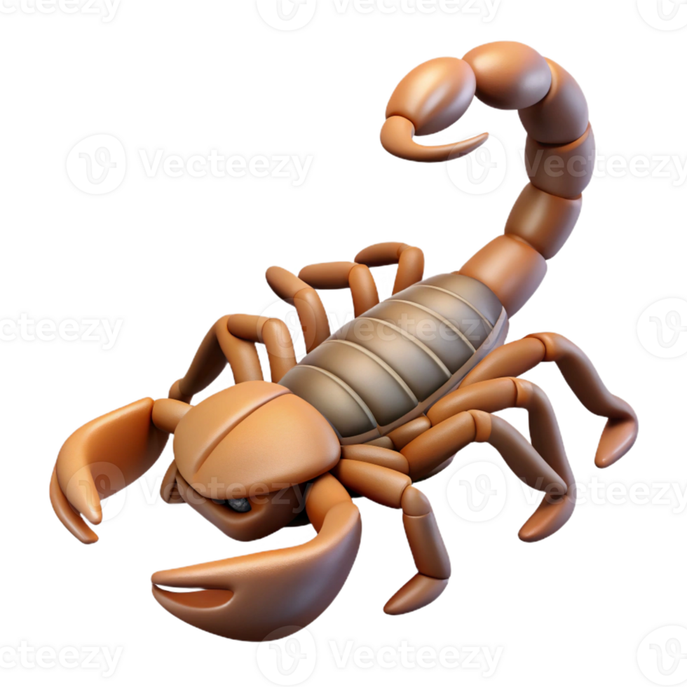 stunning creative A scorpion with its tail raised detailed png
