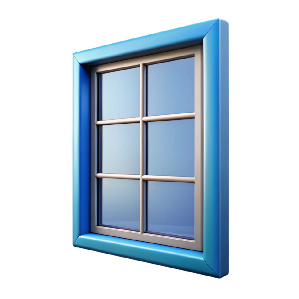 stunning modern Single window frame, double-paned glass 4K png