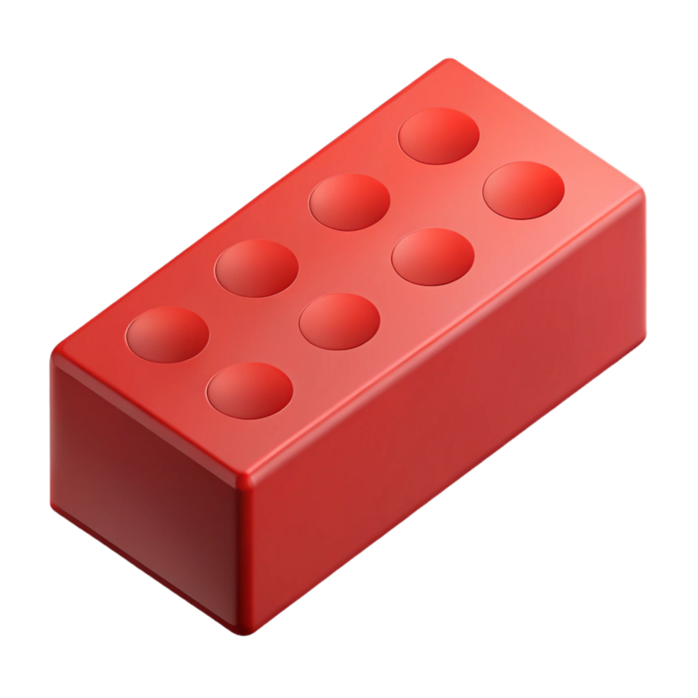 beautiful classic Single red brick high resolution png