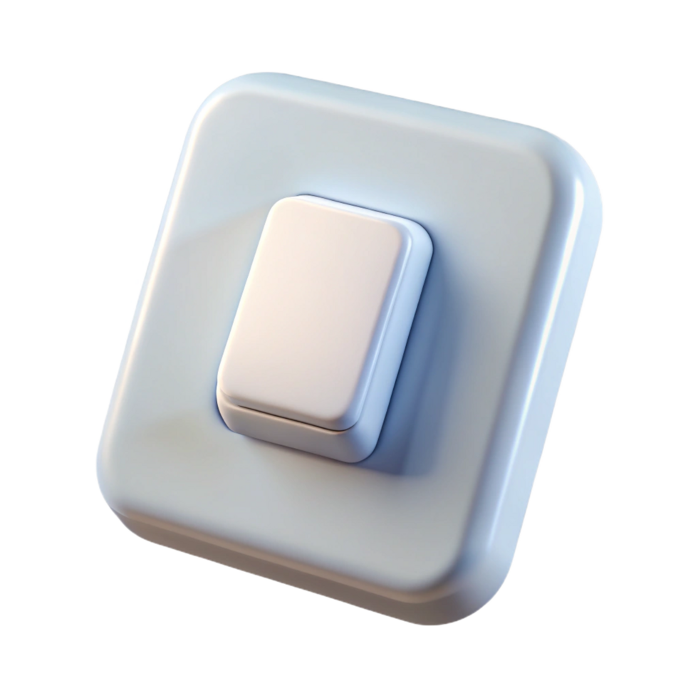 beautiful artistic Light switch, white 4K png