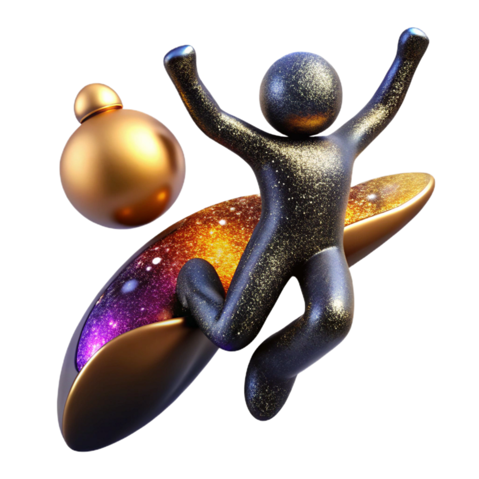 extraordinary minimalist Silhouette of Jumping Figure Reaching Upward Isolated high resolution png