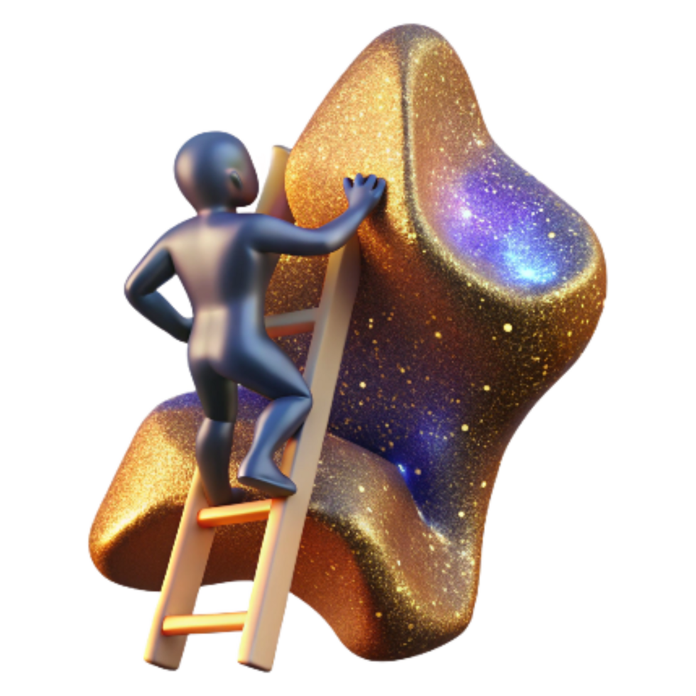 impressive creative Silhouette of Person Climbing Rock Face Isolated detailed png