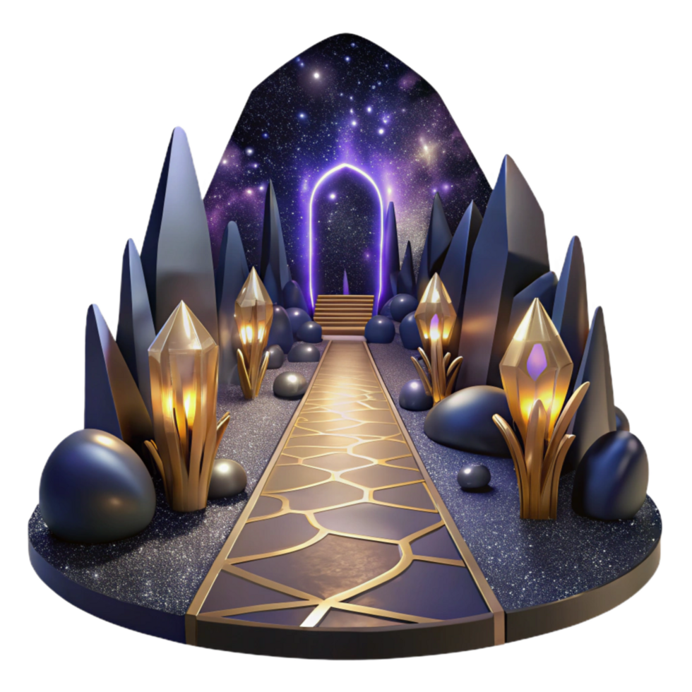 beautiful creative Silhouette of Mysterious Path Cutout on Transparent Background authentic png