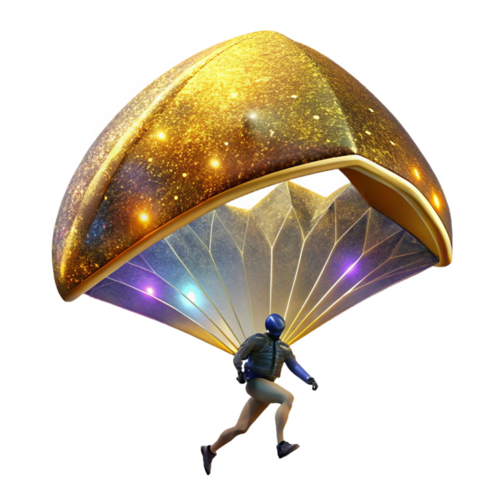 extraordinary contemporary Silhouette of Person Paragliding Transparent Background detailed png
