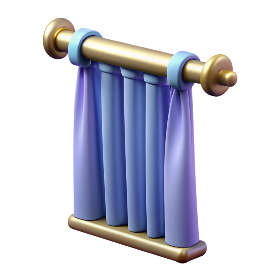 vibrant classic Curtain rod 4K png