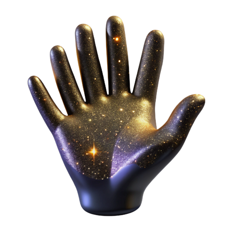 serene creative Silhouette of Reaching Hand Cutout on Transparent Background genuine png