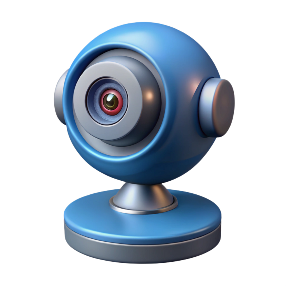 beautiful minimalist Security camera with pan and tilt functionality premium png