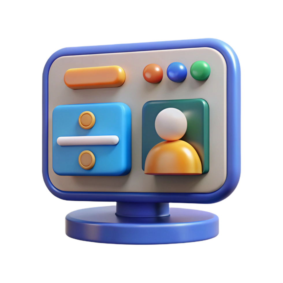 vibrant contemporary conferencing interface mockup premium png
