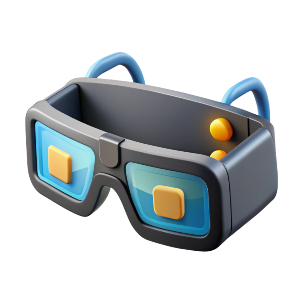 serene classic Augmented reality glasses displaying information original png