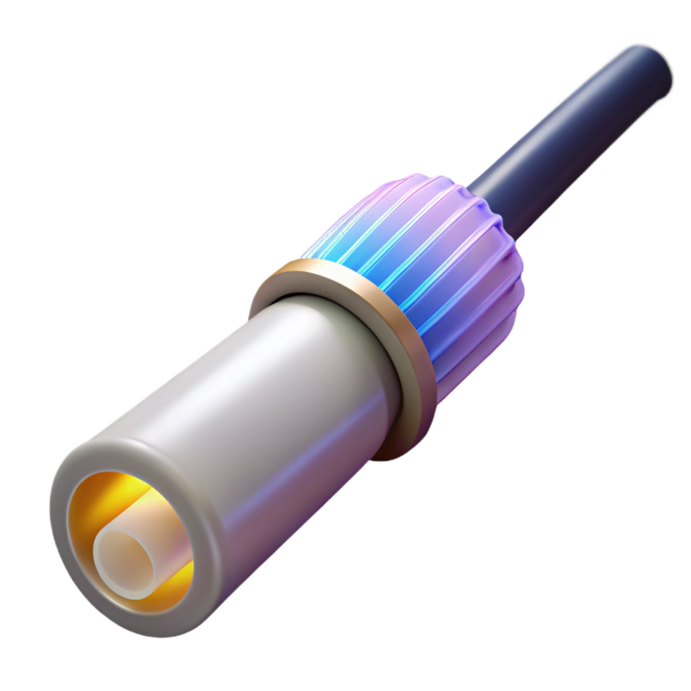 extraordinary traditional Fiber optic cable transmitting light high quality png