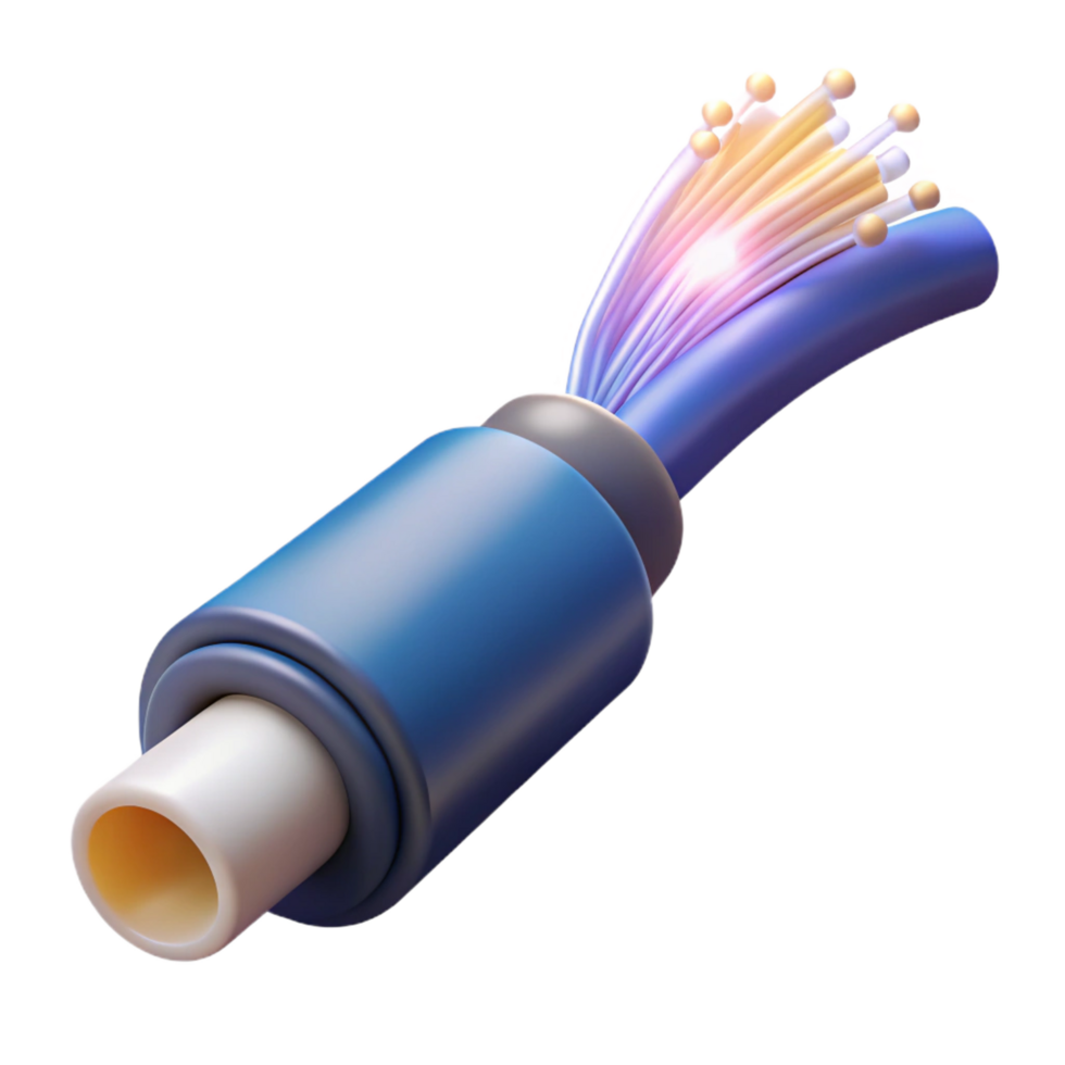 wonderful minimalist Fiber optic cable transmitting light exclusive png