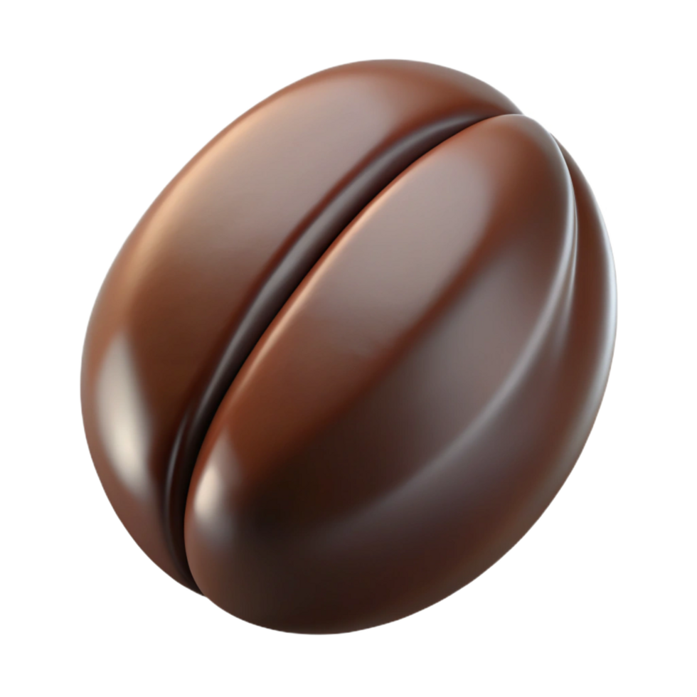 impressive vintage A single coffee bean made of dark chocolate, exclusive png