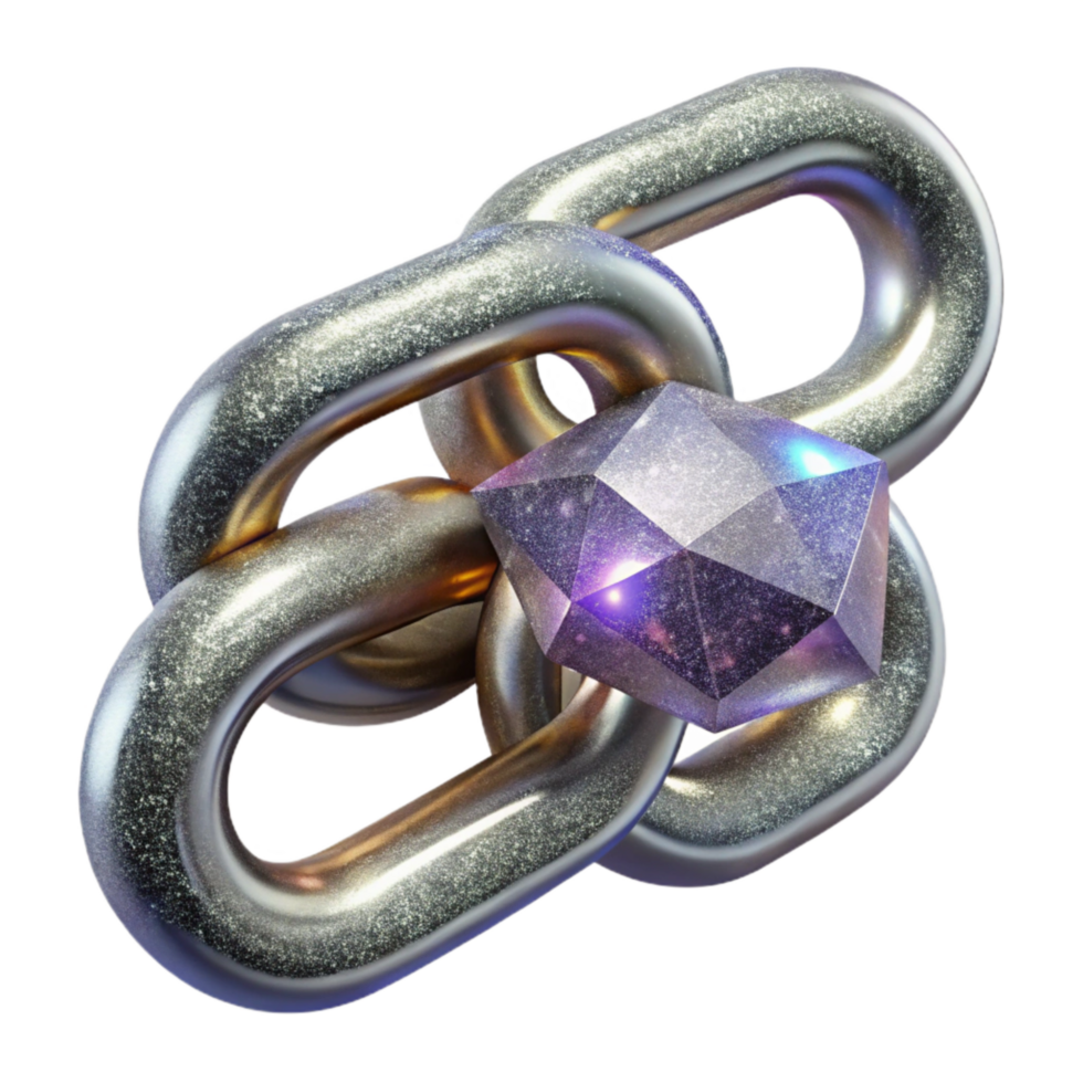 serene traditional Silver Chain Links Close Up Isolated Element high quality png