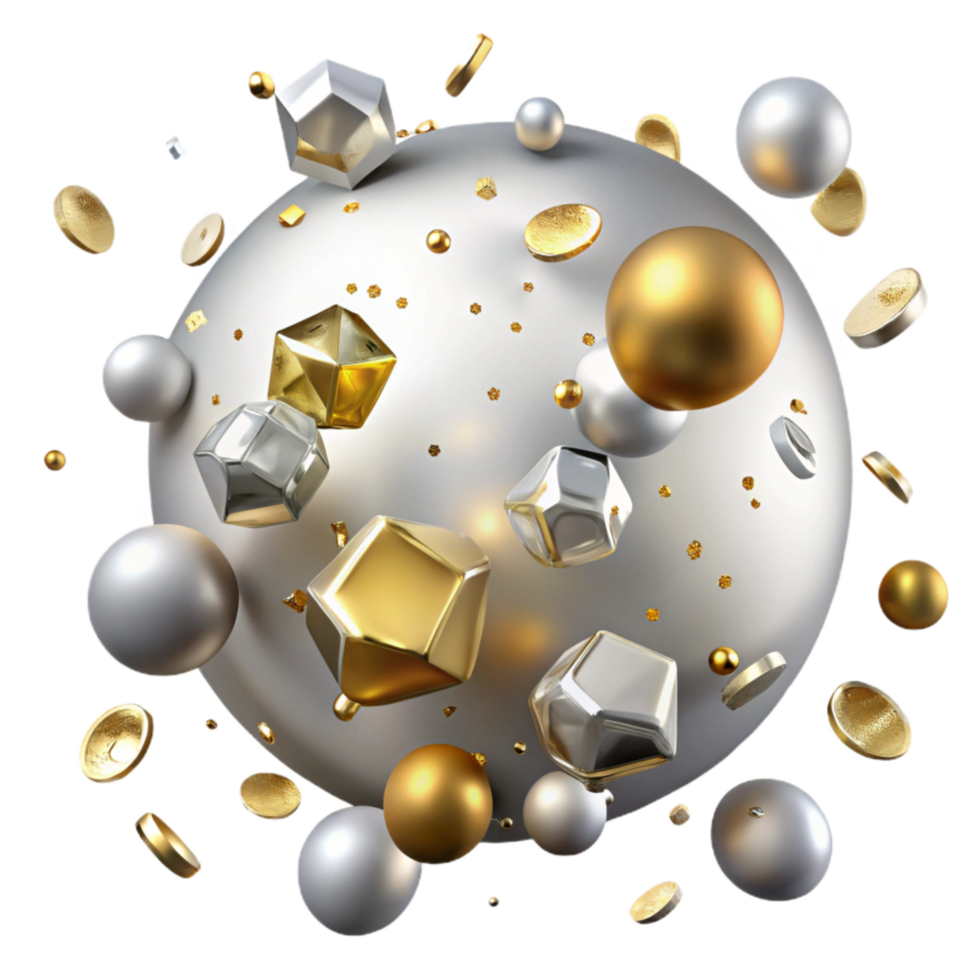 stunning contemporary Silver Confetti Falling Down Transparent Background high resolution png