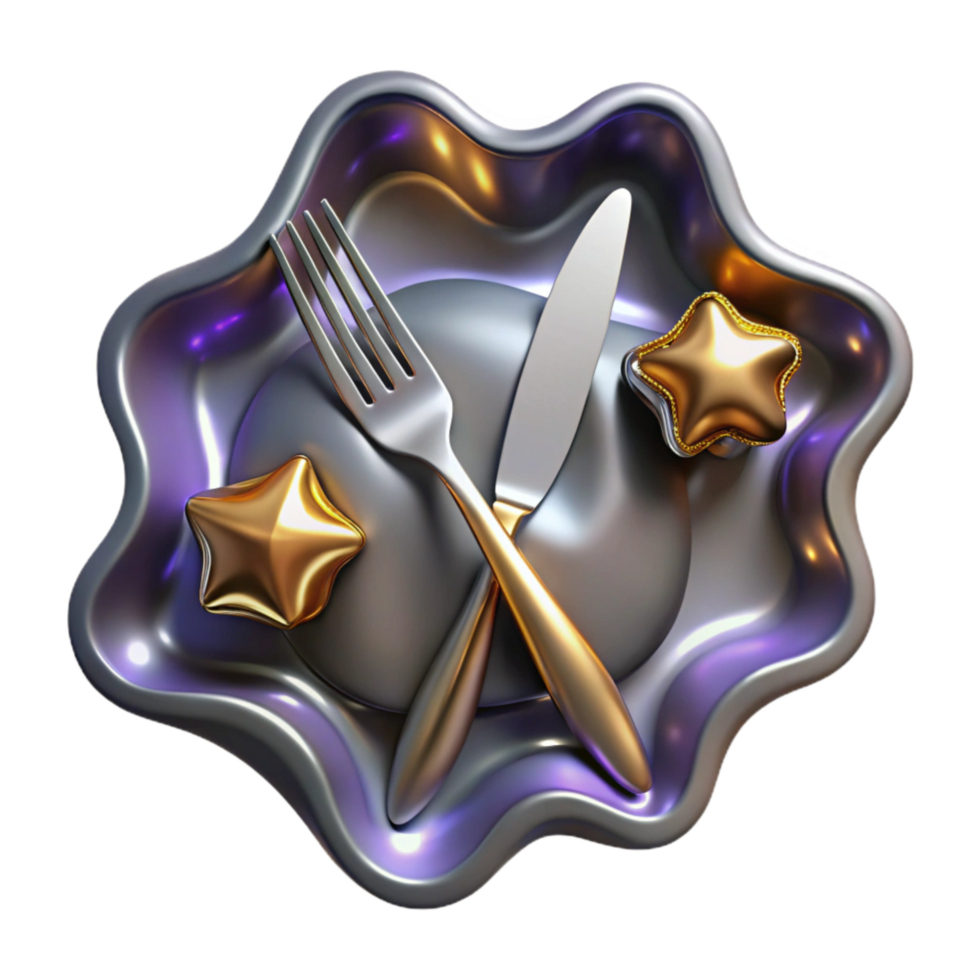 extraordinary classic Silver Fork and Knife Crossed Cutout png