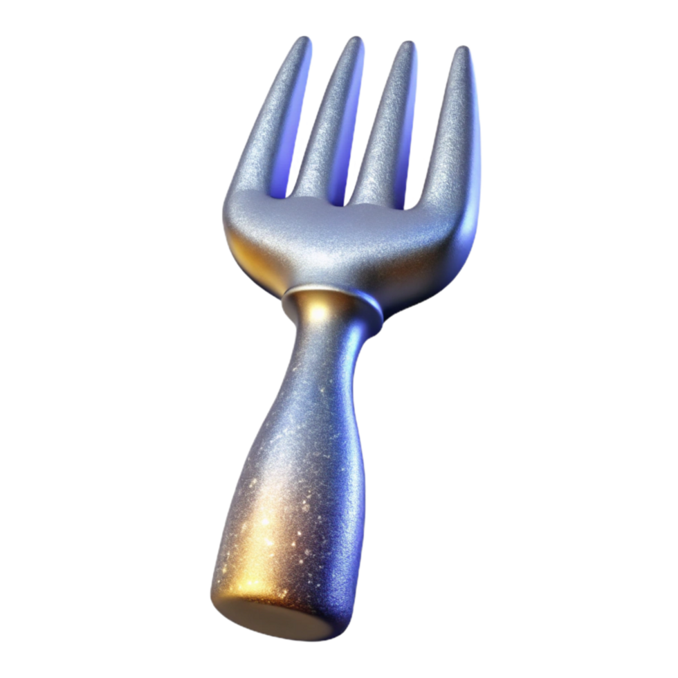 wonderful contemporary Silver Fork Side View Isolated Transparent Background genuine png