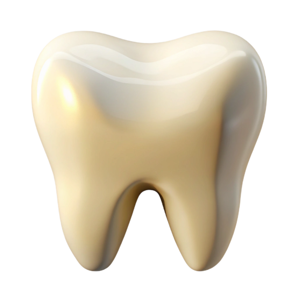 serene rustic A single, realistic human tooth made of polished ivory, professional png