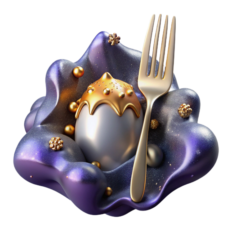 magnificent contemporary Silver Fork Front View Isolated original png