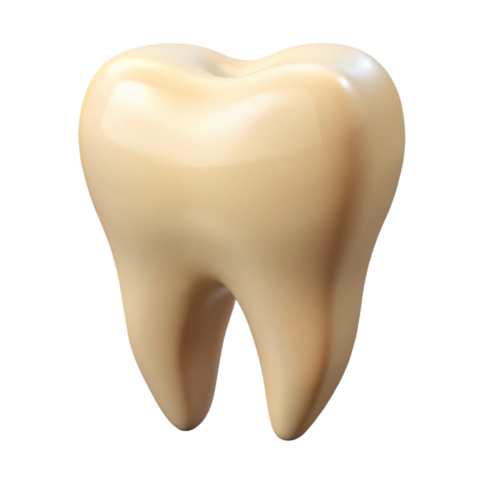 vibrant creative A single, realistic human tooth made of polished ivory, high quality png