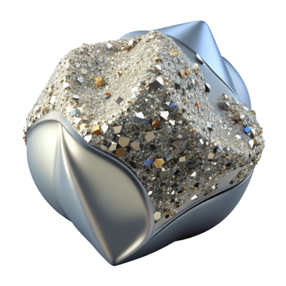 magnificent modern Silver Glitter Confetti Isolated on Transparent Background professional png
