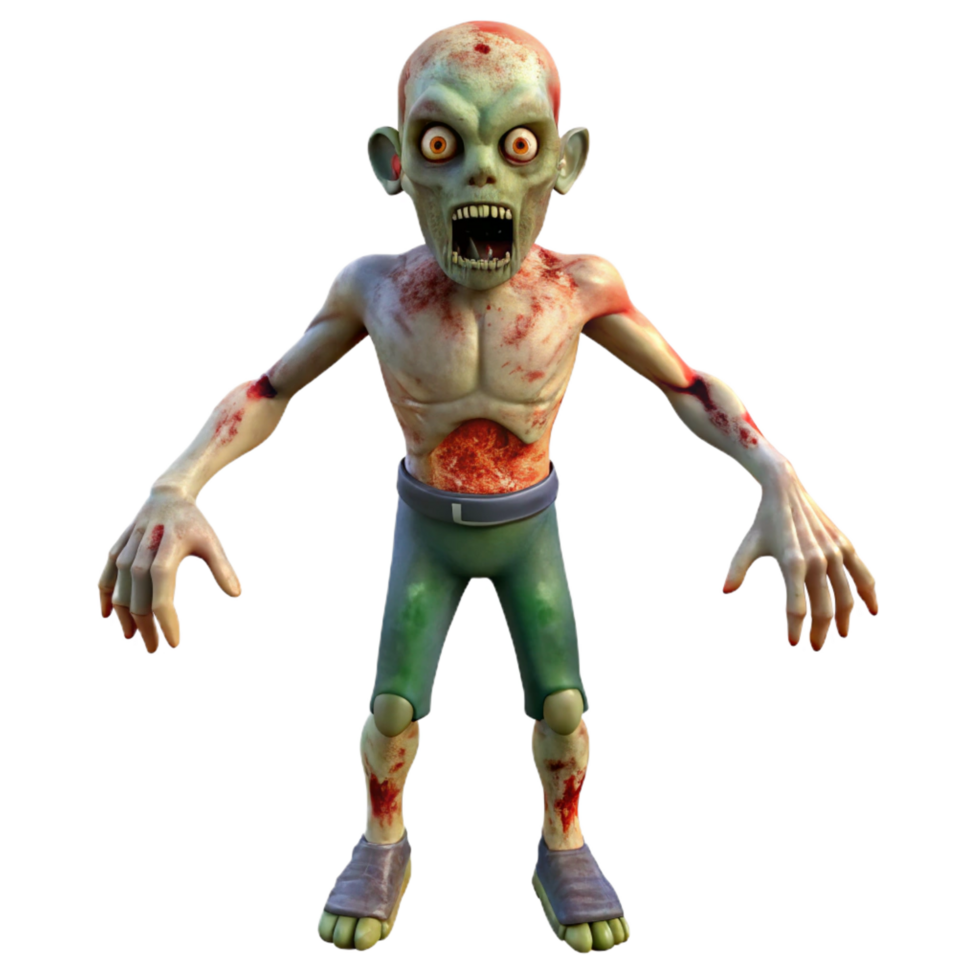 wonderful abstract A menacing zombie, decaying flesh, outstretched arms exclusive png