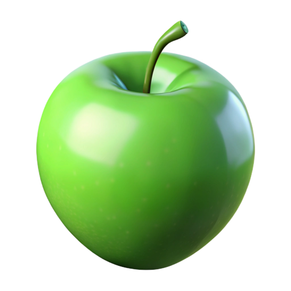 vibrant abstract Ripe green Granny Smith apple high resolution png