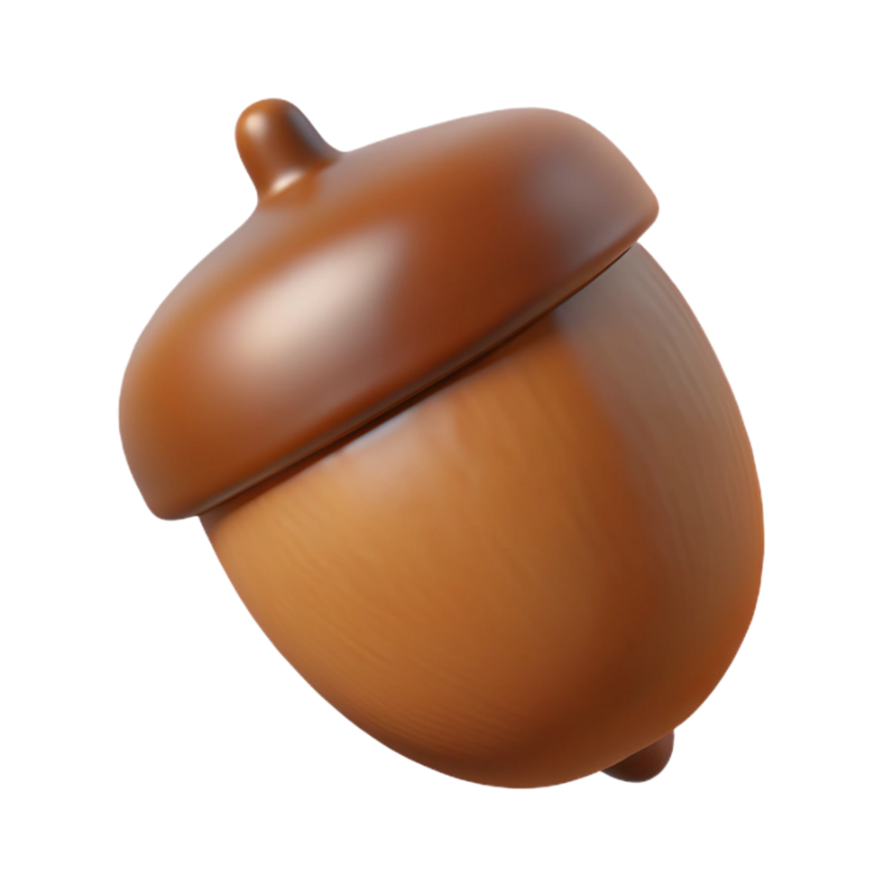 vibrant artistic Single brown acorn with cap exclusive png