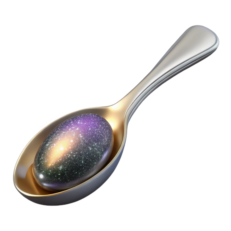 dramatic rustic Silver Metal Spoon Isolated high resolution png