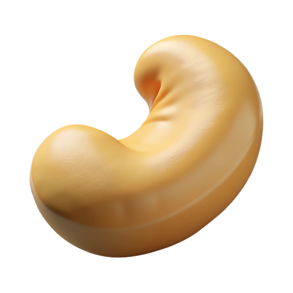 dramatic traditional Single raw cashew nut high resolution png