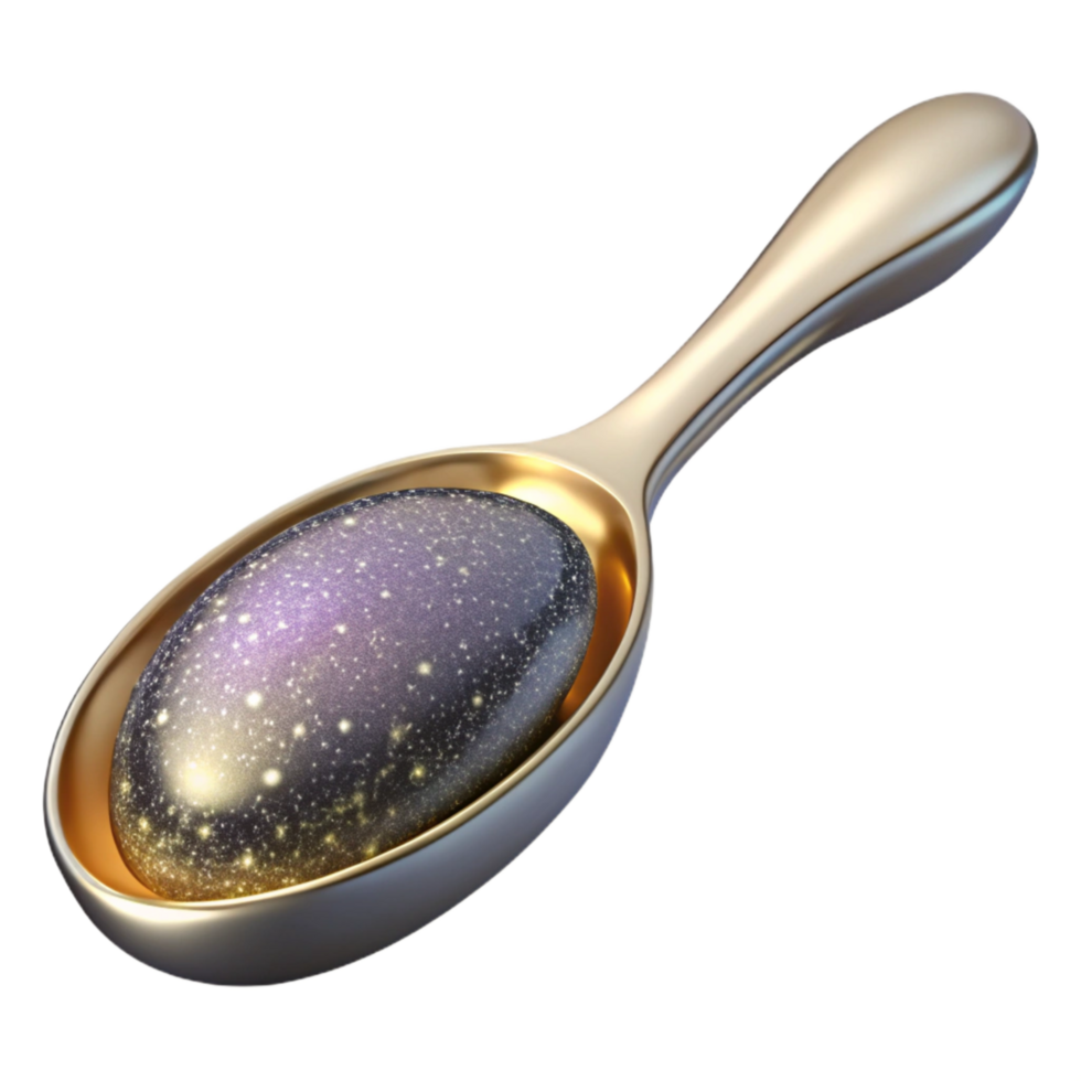 dramatic traditional Silver Metal Spoon Isolated genuine png
