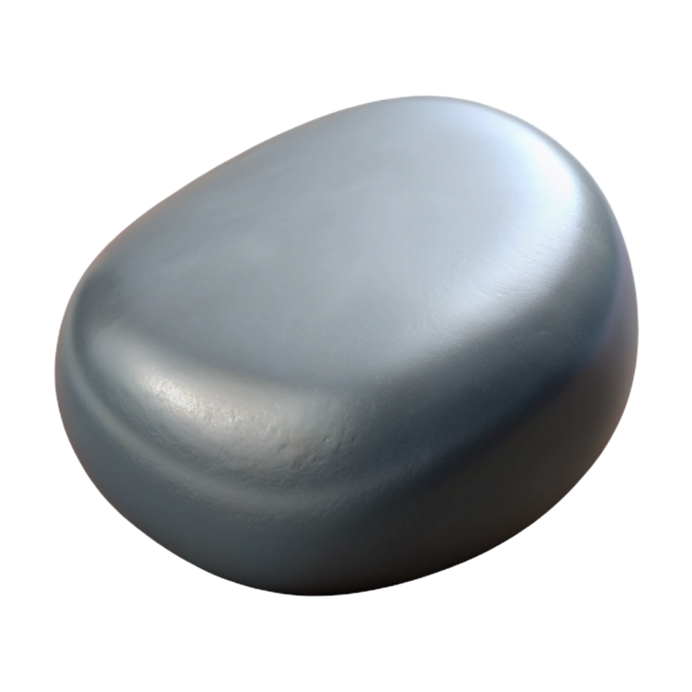 elegant rustic Smooth gray river stone premium png