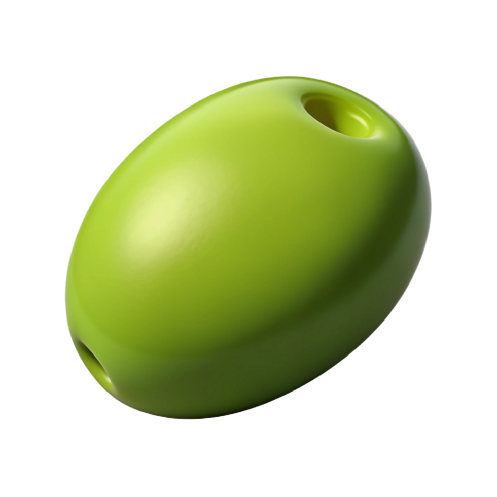 vibrant rustic Single green olive 4K png