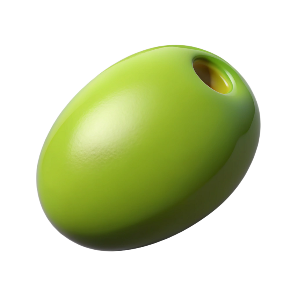 impressive abstract Single green olive premium png