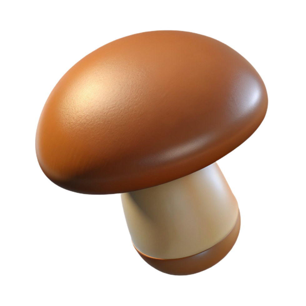 magnificent artistic Single brown mushroom cap premium png