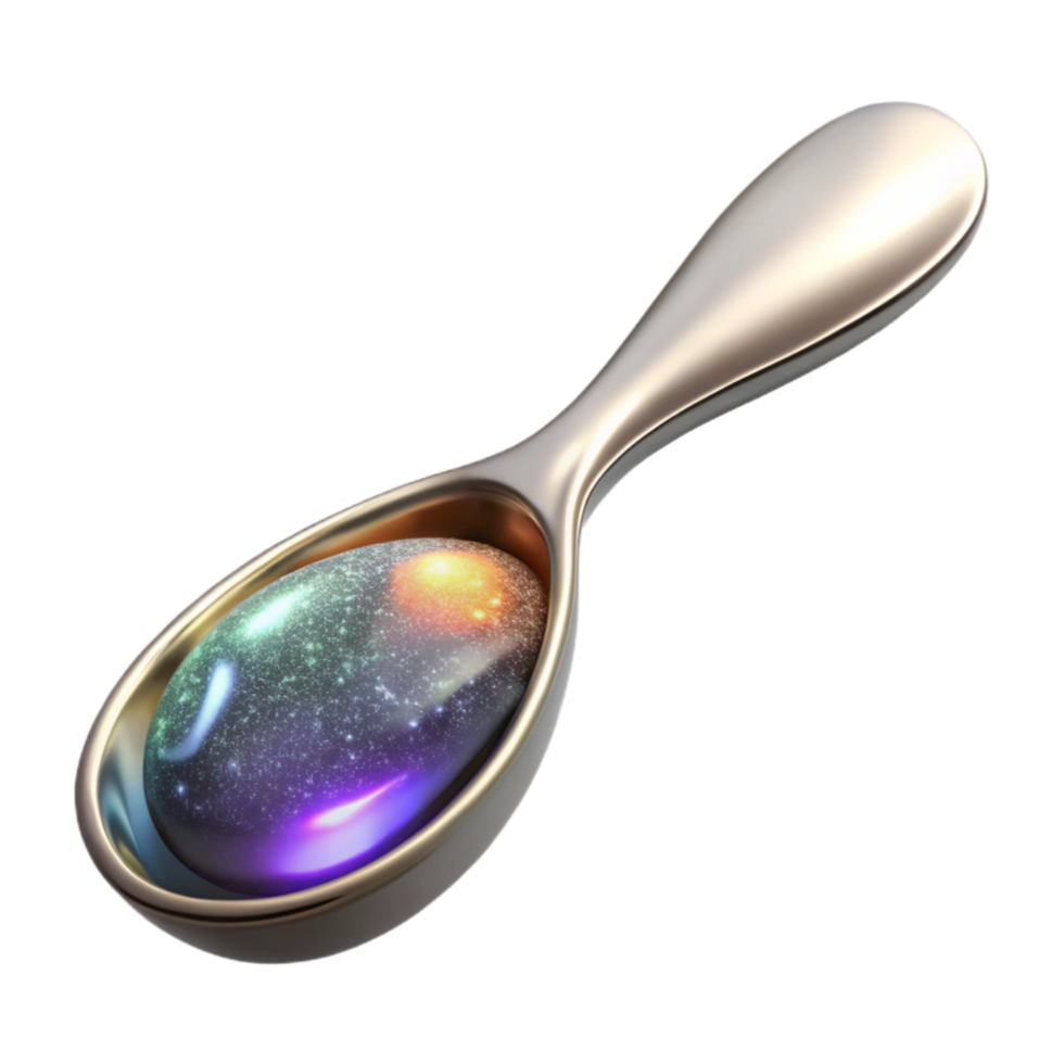 magnificent abstract Silver Spoon Reflection Transparent Background genuine png