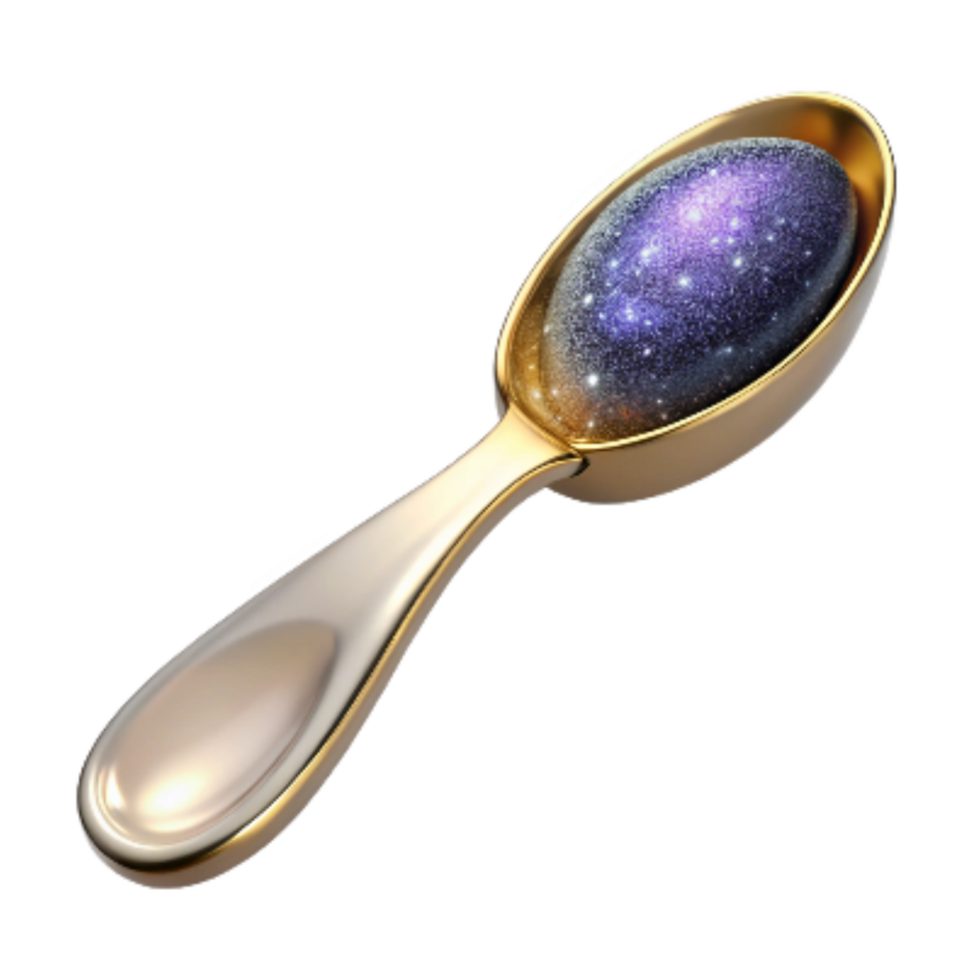beautiful classic Silver Spoon Side View Isolated authentic png