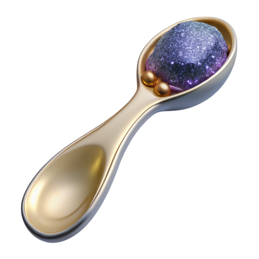 elegant rustic Silver Spoon Utensil Top View Transparent exclusive png