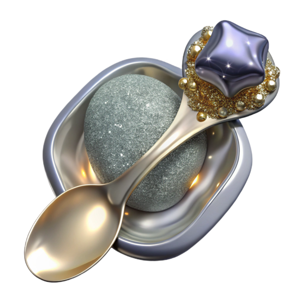 vibrant creative Silver Spoon Utensil Top View Transparent original png