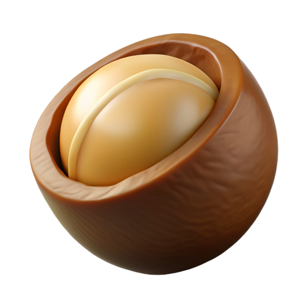 vibrant rustic Macadamia nut whole detailed png