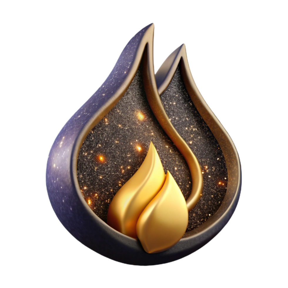 dramatic abstract Simple Flame Symbol Cutout original png