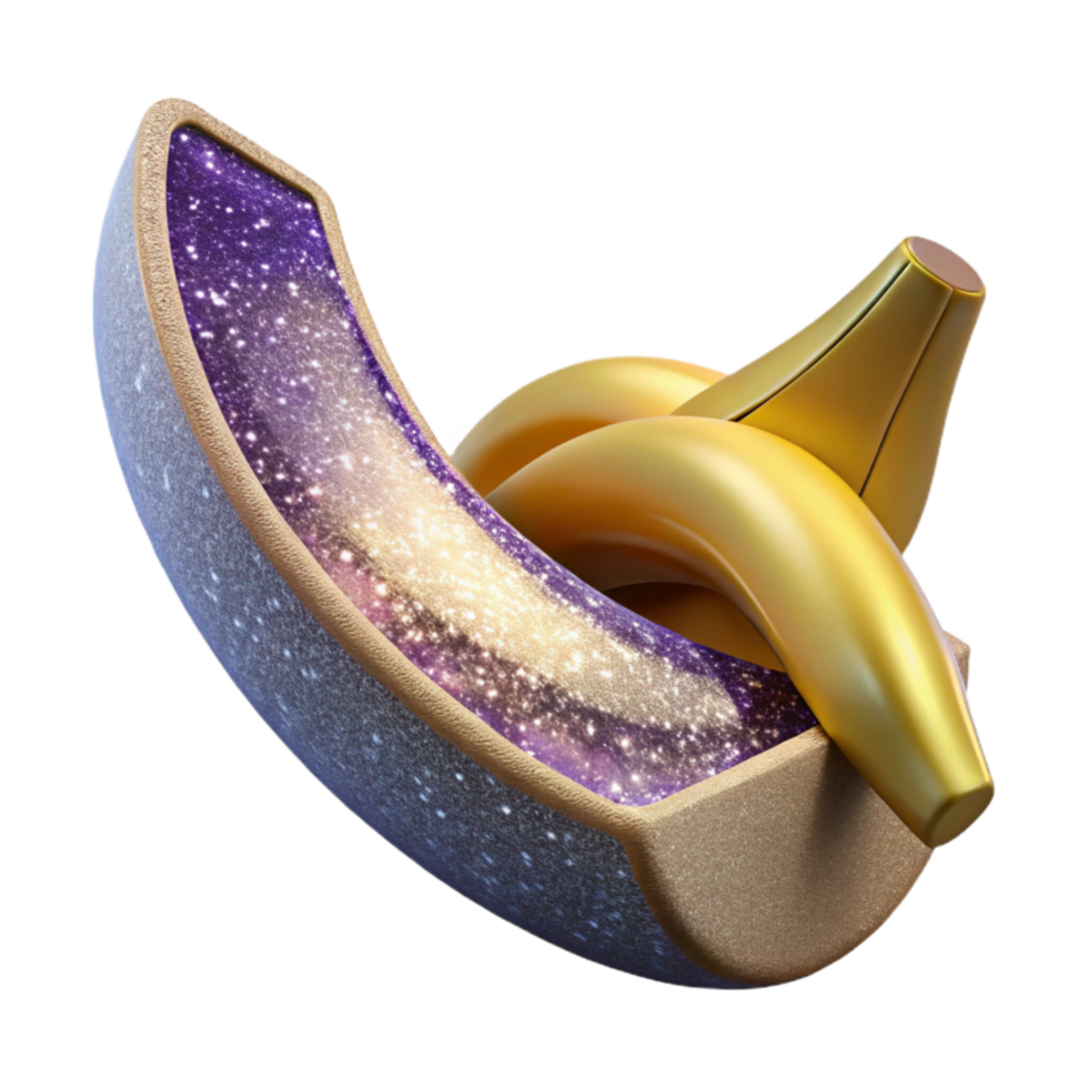 serene traditional Single Banana Peel Fully Removed Cutout high quality png