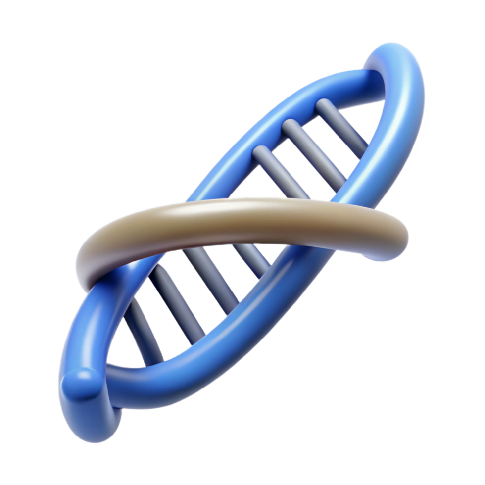 extraordinary contemporary DNA strand with double helix, high resolution png