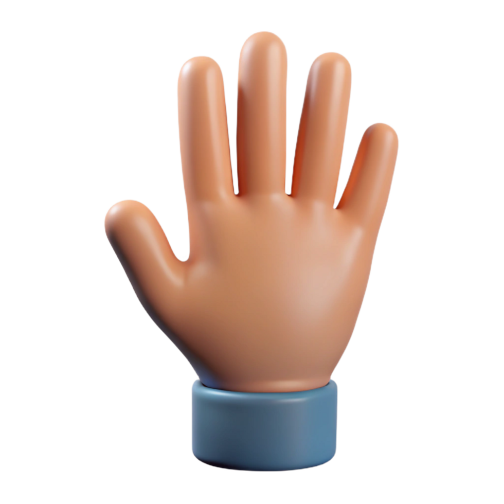stunning artistic Human hand with open palm, high quality png