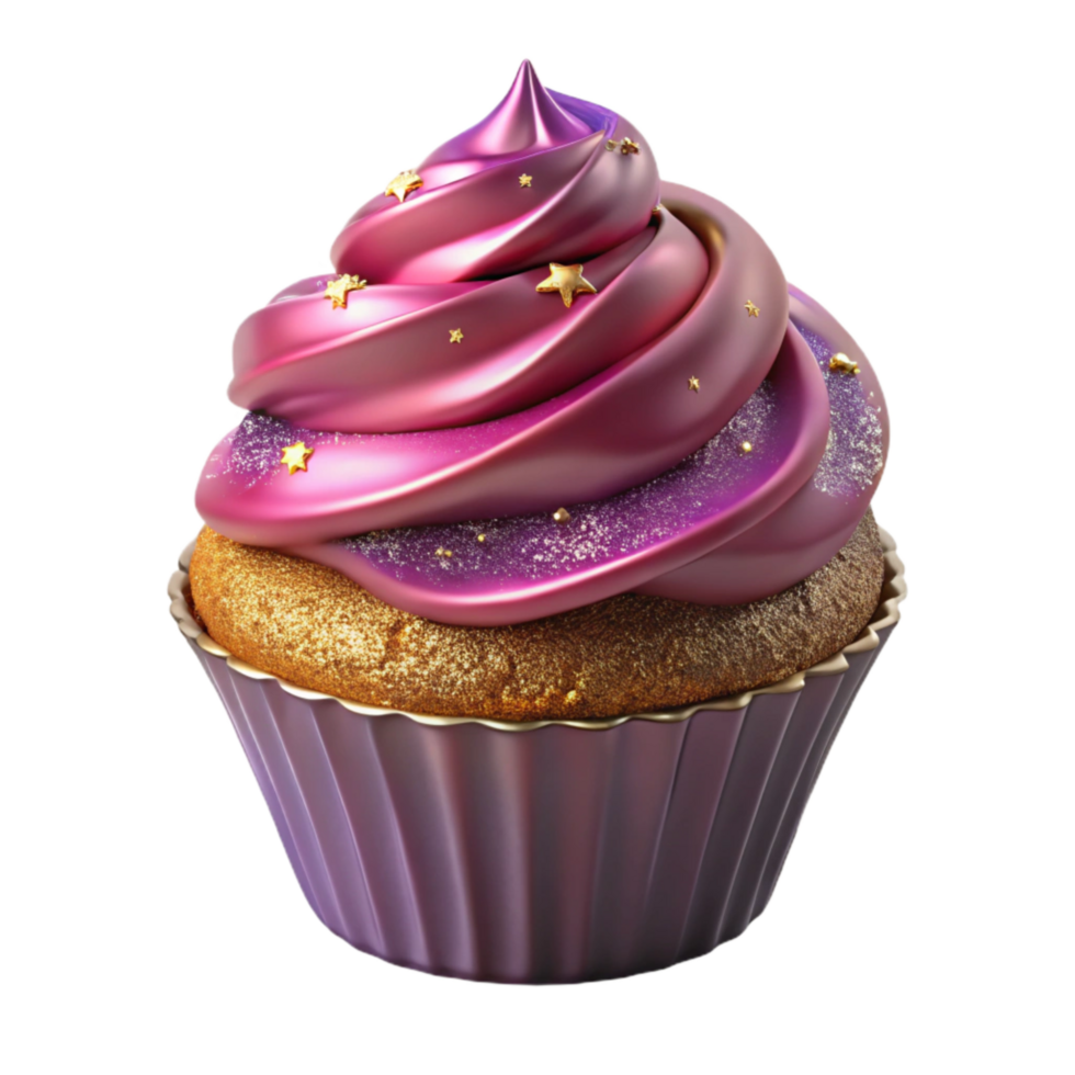magnificent abstract Single Birthday Cupcake with Pink Frosting Transparent professional png