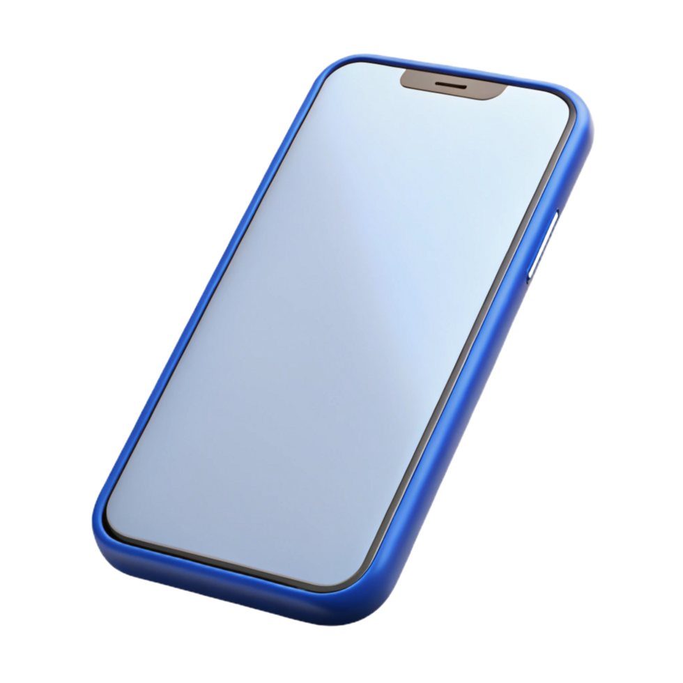 wonderful minimalist Smartphone with blank screen, genuine png